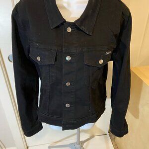 Calvin Klein Women’s Black Denim Jacket – XXL – NWT